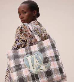 Lala Berlin Shopper - Cali - Check Pink Blush