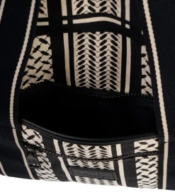 Lala Berlin Taske - Big Bag Muriel 2.0 - Heritage Stripe Black