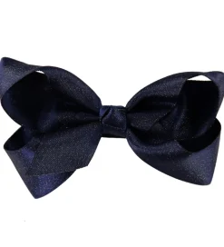 Little Wonders Hårsløjfe - 8 cm - Kornelia - Satin - Navy Glimm