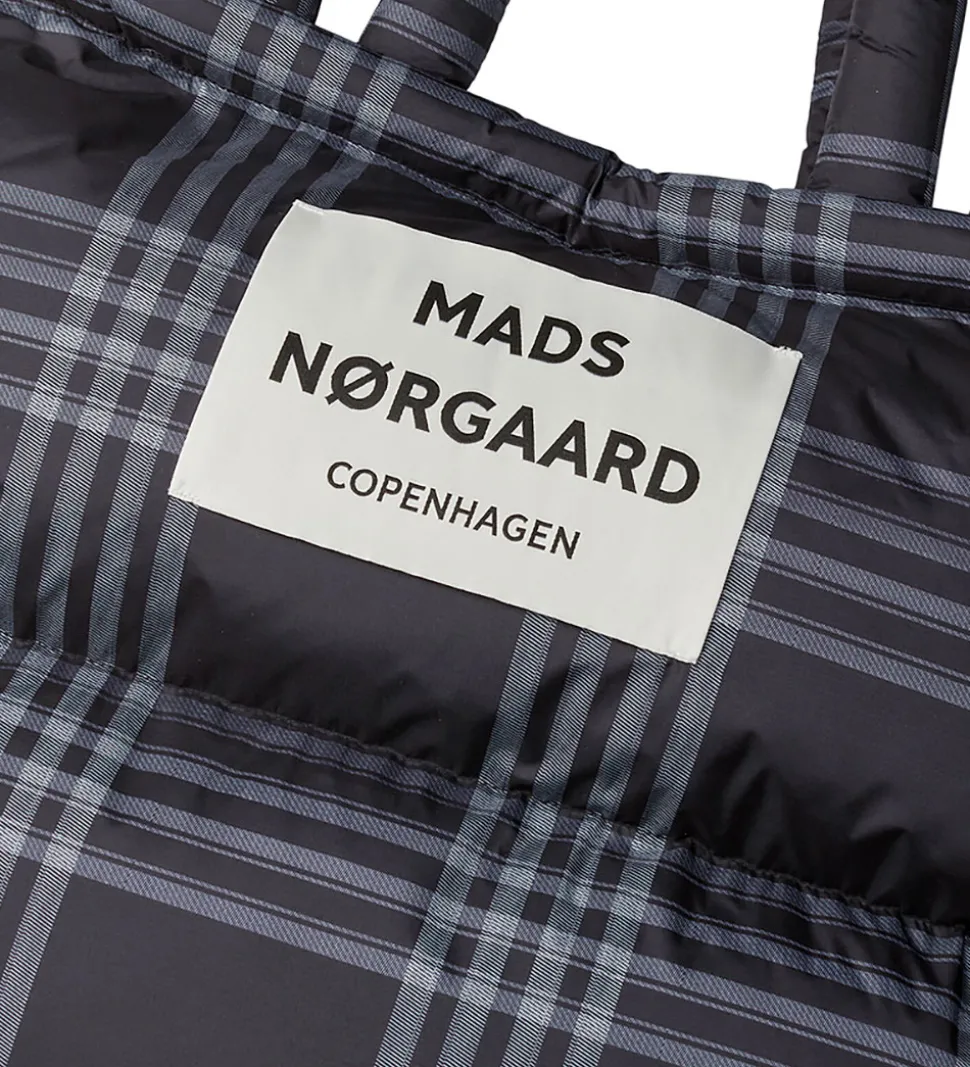 Mads Nørgaard Shopper - Light Ripstop Pillow - Black/Vanilla Ice