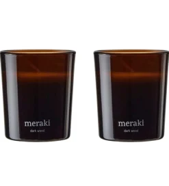 Meraki Duftlys - 2-pak - 2x60g - Dark Wood