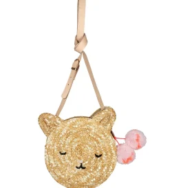 Meri Meri Skuldertaske - Strå m. Kat