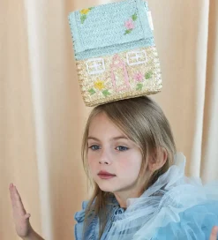 Meri Meri Skuldertaske - Strå m. Hytte