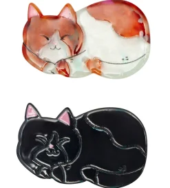 Mimi & Lula Hårclips - 2-pak - 5 cm - Sleeping Cat Puppy Love