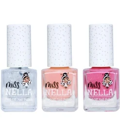 Miss Nella Neglelak - 3-pak - Peach Slushie/Confetti Clouds/Wate