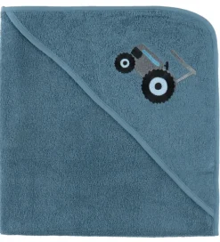 Nørgaard Madsens Babyhåndklæde - 100x100 cm - Middel Blue m. Tra