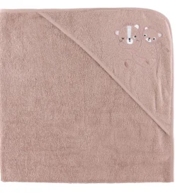 Nørgaard Madsens Babyhåndklæde - 75x75 cm - Mauve m. Løver