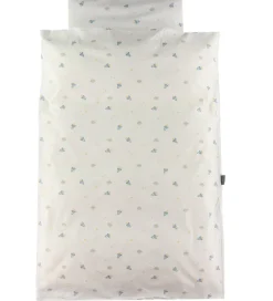 Nørgaard Madsens Sengetøj - Baby - Off-White m. Grå/Beige Rakett