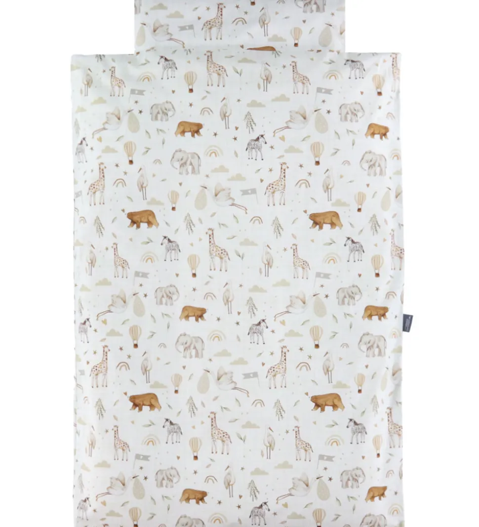 Nørgaard Madsens Sengetøj - Voksen - Beige m. Striber/Zoodyr