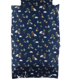 Nørgaard Madsens Sengetøj - Voksen - Navy m. Safaridyr
