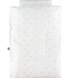 Nørgaard Madsens Sengetøj - Baby - Off White m. Mauve Blomster