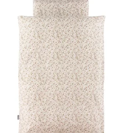 Nørgaard Madsens Sengetøj - Baby - Rød/Brun m. Blomster