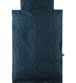 Nørgaard Madsens Sengetøj - Baby - Navy m. Hvide Fugle