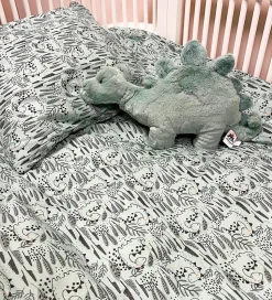 Nørgaard Madsens Sengetøj - Baby - Mørkegrøn m. Dinosaur
