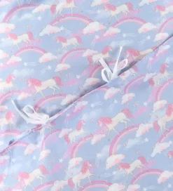 Nørgaard Madsens Sengetøj - Voksen - Denim m. Enhjørninger/Regnb