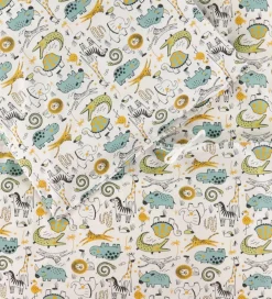 Nørgaard Madsens Sengetøj - Baby - Hvid m. Zoo Dyr