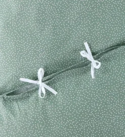 Nørgaard Madsens Sengetøj - Voksen - Dusty Green m. Prikker