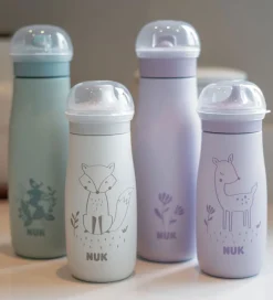Nuk Drikkedunk m. Sugerør - Mini-Me Flip - 500 ml - Stål - Globe