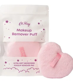 Oh Flossy Makeupfjerner-pude - Hjerte - Rosa