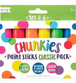 Ooly Jumbo Tuscher - Chunkies Paint Sticks - 6 stk - Multifarvet