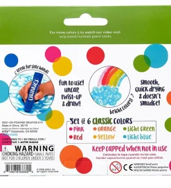Ooly Jumbo Tuscher - Chunkies Paint Sticks - 6 stk - Multifarvet