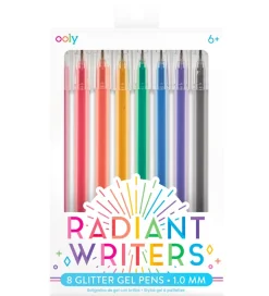 Ooly Kuglepenne m. Glimmer - 8 Stk - Radiant Glitter Gel Pens