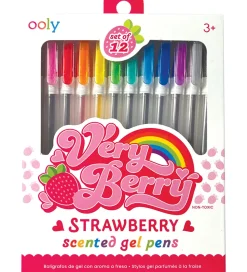Ooly Kuglepenne m. Jordbærduft - 12 stk - Very Berry
