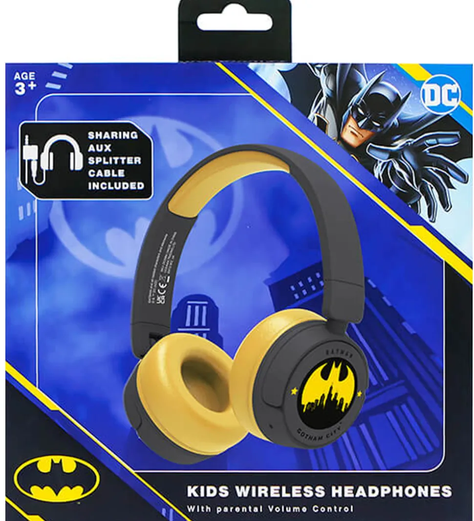 OTL Høretelefoner - Batman - On-Ear Junior - Wireless - Sort/Gul