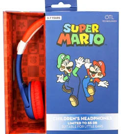 OTL Høretelefoner - Super Mario - Junior On-Ear - Mario - Rød/Bl