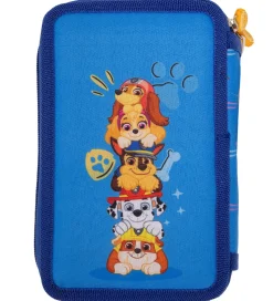 Paw Patrol Penalhus m. Indhold - Dobbelt - Blå m. Print