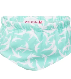 Petit Crabe Blebadebukser - Leo - UV50+ - Mint m. Delfiner