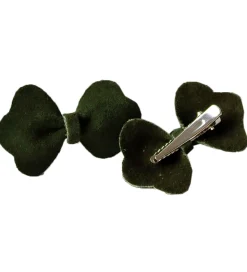 Petit La Busch Hårsløjfer - Bow - 2-pak - 6x4 cm - Olive