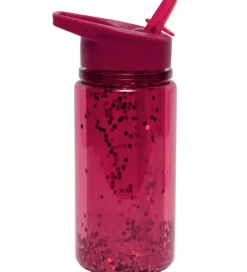 Petit Monkey Drikkedunk m. Sugerør - 300 ml - Rød m. Glimmer