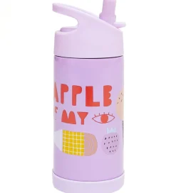 Petit Monkey Termoflaske m. Sugerør - 350 ml - Lilla m. Is