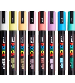 Posca Tuscher - PC-5M - 8 stk. - Afdæmpede Farver