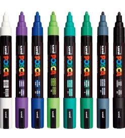 Posca Tuscher - PC-5M - 8 stk. - Kolde Farver