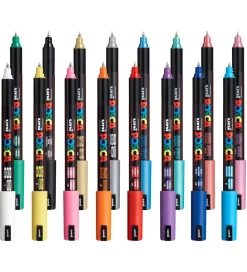 Posca Tuscher - PC-1MR - 16 stk. - Multifarvet Standard/Metallic