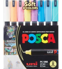 Posca Tuscher - PC-1MR - 8 stk. - Afdæmpede Farver
