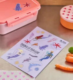 Rice Klistermærker Til Madkasse - 18 stk. - Lavendel/Mermaid