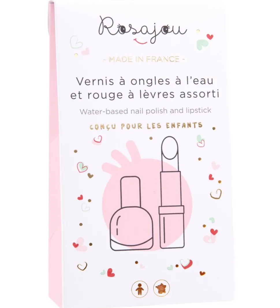 Rosajou Sminkesæt - Rubis - Læbestift/Neglelak
