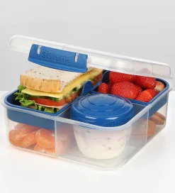 Sistema Madkasse m. Beholder - Bento Cube - 1,25 l - Mørkeblå