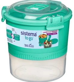 Sistema Madkasse m. Bestik - Lunch Stack - 965 ml - Turkis