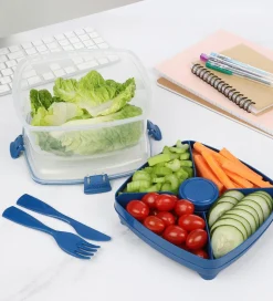 Sistema Madkasse m. Tilbehør - Salad Max To Go 1,63L - Blå