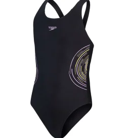 Speedo Badedragt - Placmement - Black/Purple