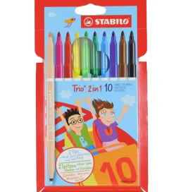 Stabilo Trio 2-i-1 - 10 stk - Multifarvet