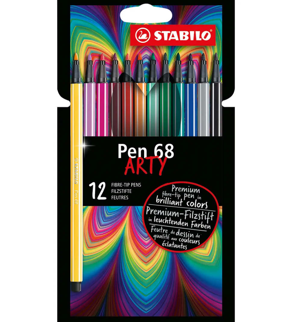 Stabilo Tuscher - Pen 68 Arty - 12 stk. - Multifarvet