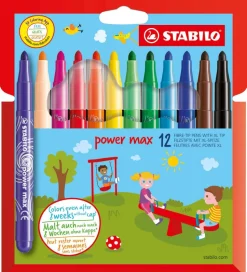 Stabilo Tuscher - Power Max - 12 stk. - Multifarvet