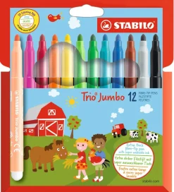Stabilo Tuscher - Trio Jumbo - 12 stk. - Multifarvet