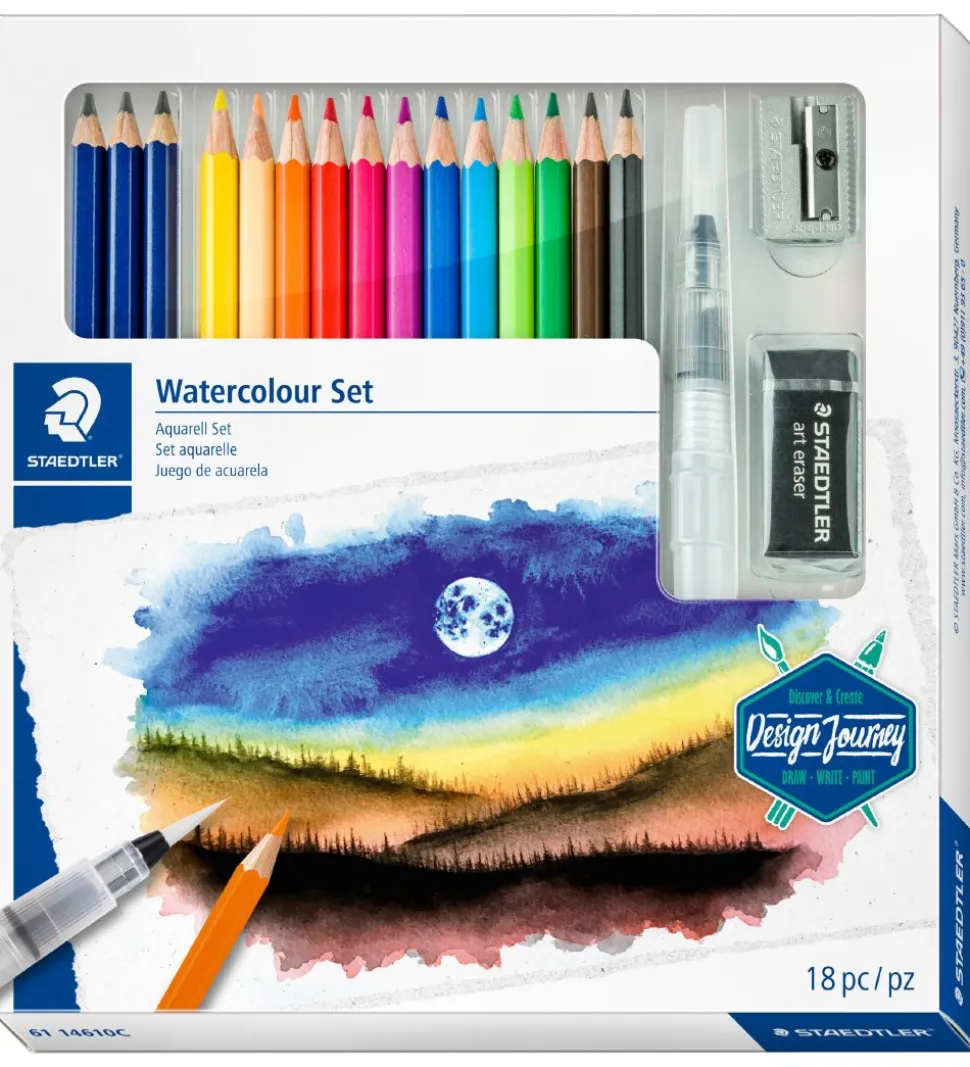 Staedtler Farveblyanter - Watercolour Set - 18 dele