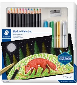 Staedtler Farvesæt - Sort/Hvid - 17 dele
